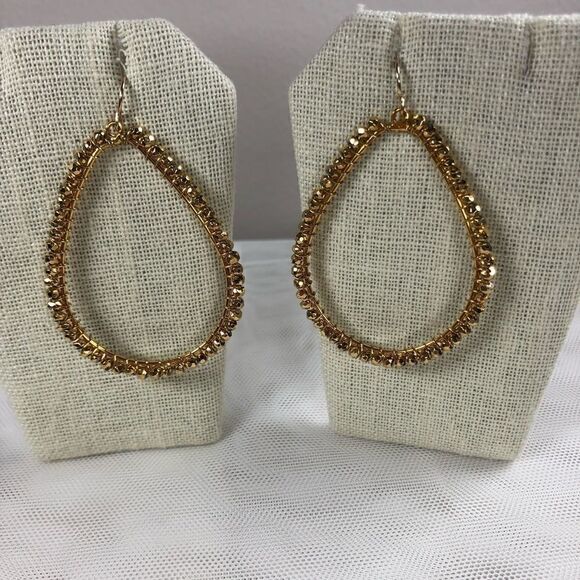 #41 - 14k Gold Filled Wire Wrapped Large Hoop Earrings - Picture 2 of 8